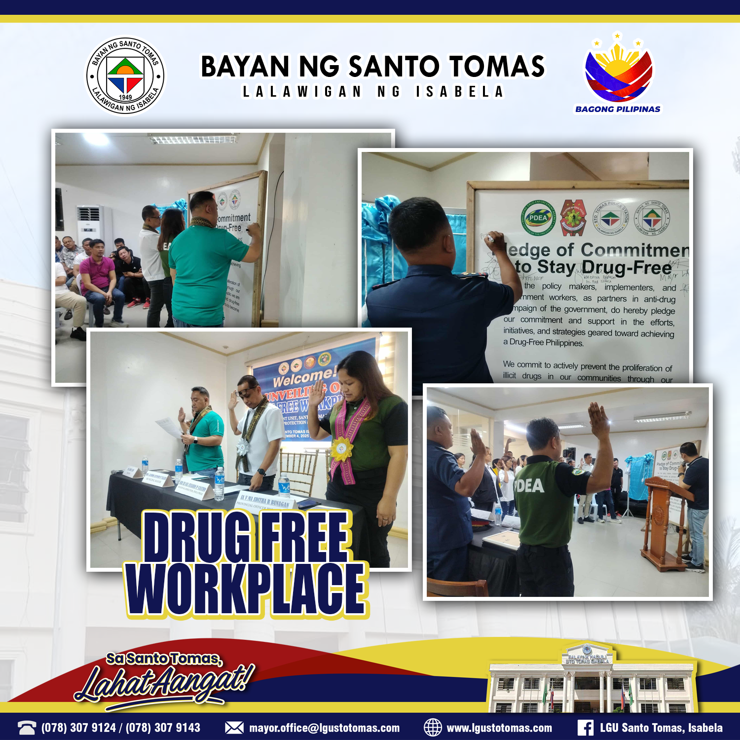 UNVEILING OF DRUG-FREE WORKPLACE SUCCESSFULLY CONDUCTED IN THE MUNICIPALITY OF SANTO TOMAS, ISABELA